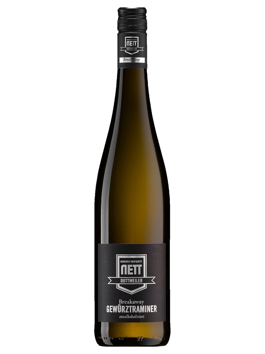 Bergdolt-Reif & Nett Breakaway Gewürztraminer bottle labeled entalkoholisiert