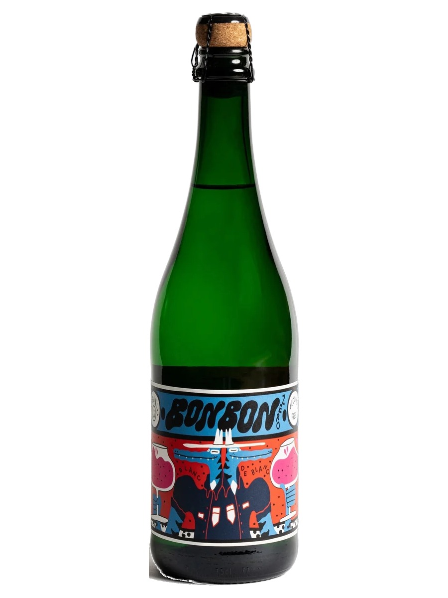 Bon Bon Zero Blanc de Blancs, one 750 ml bottle with its full front label