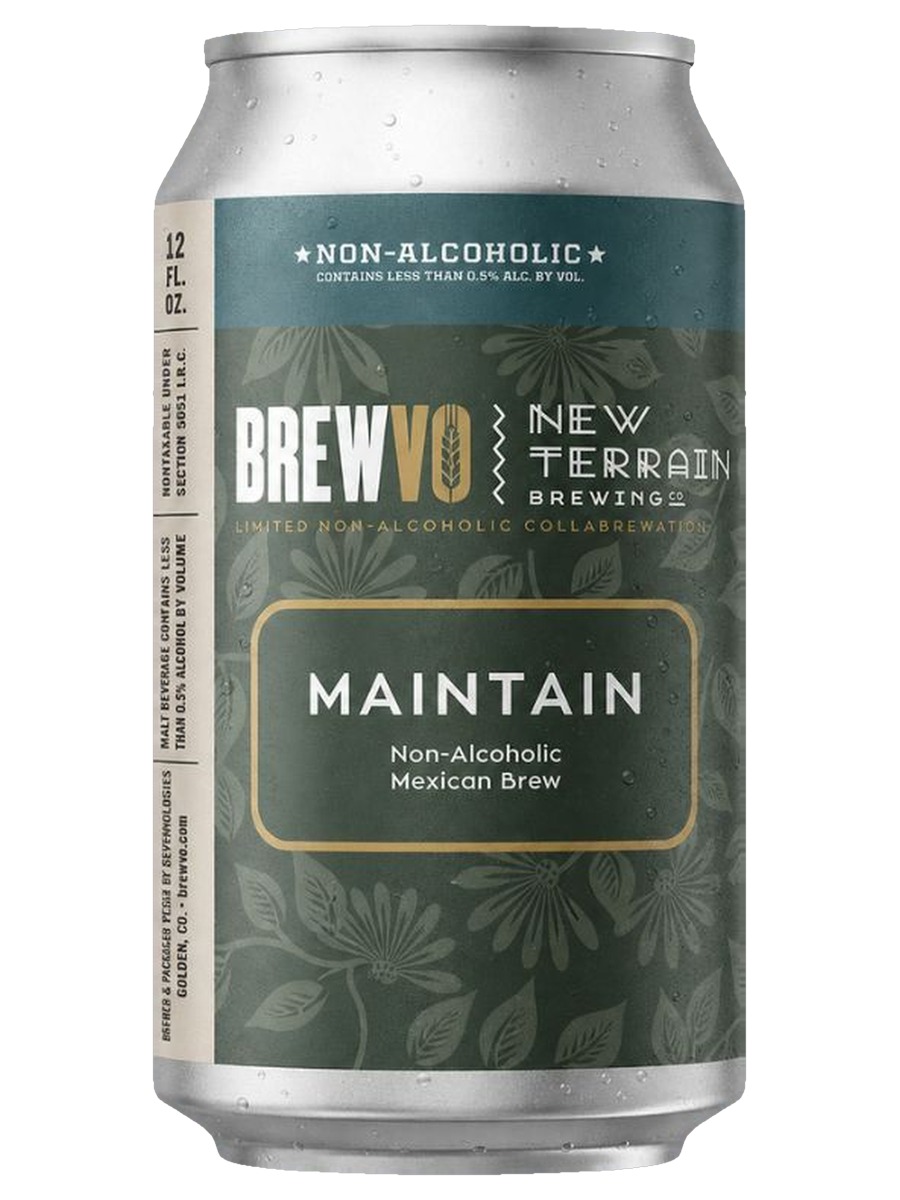 BrewVo and New Terrain Brewing Maintain Non-Alcoholic Mexican Brew 12 fl oz can