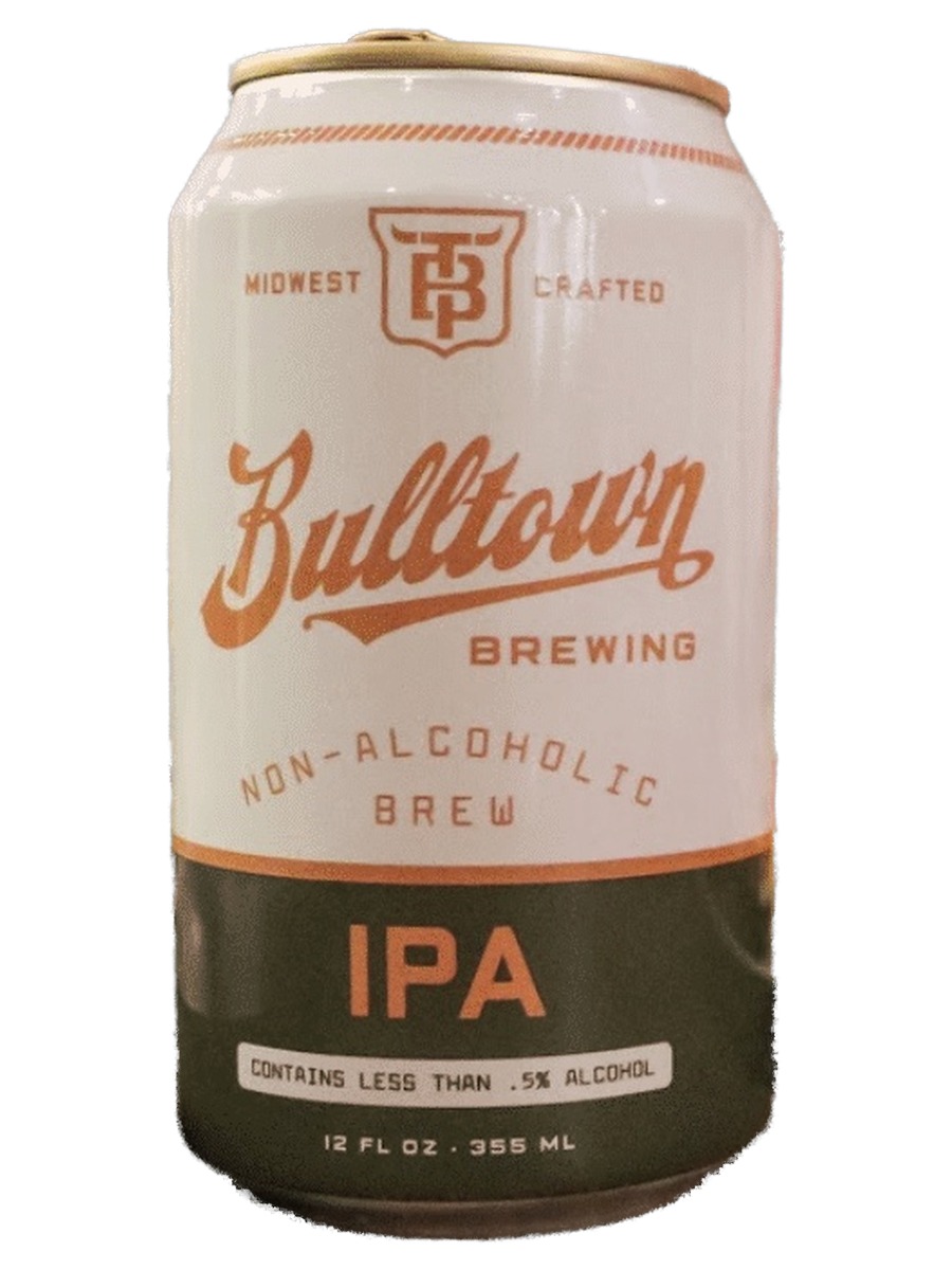 Bulltown Brewing Midwest IPA can, less than 0.5% alcohol, 12 fl oz