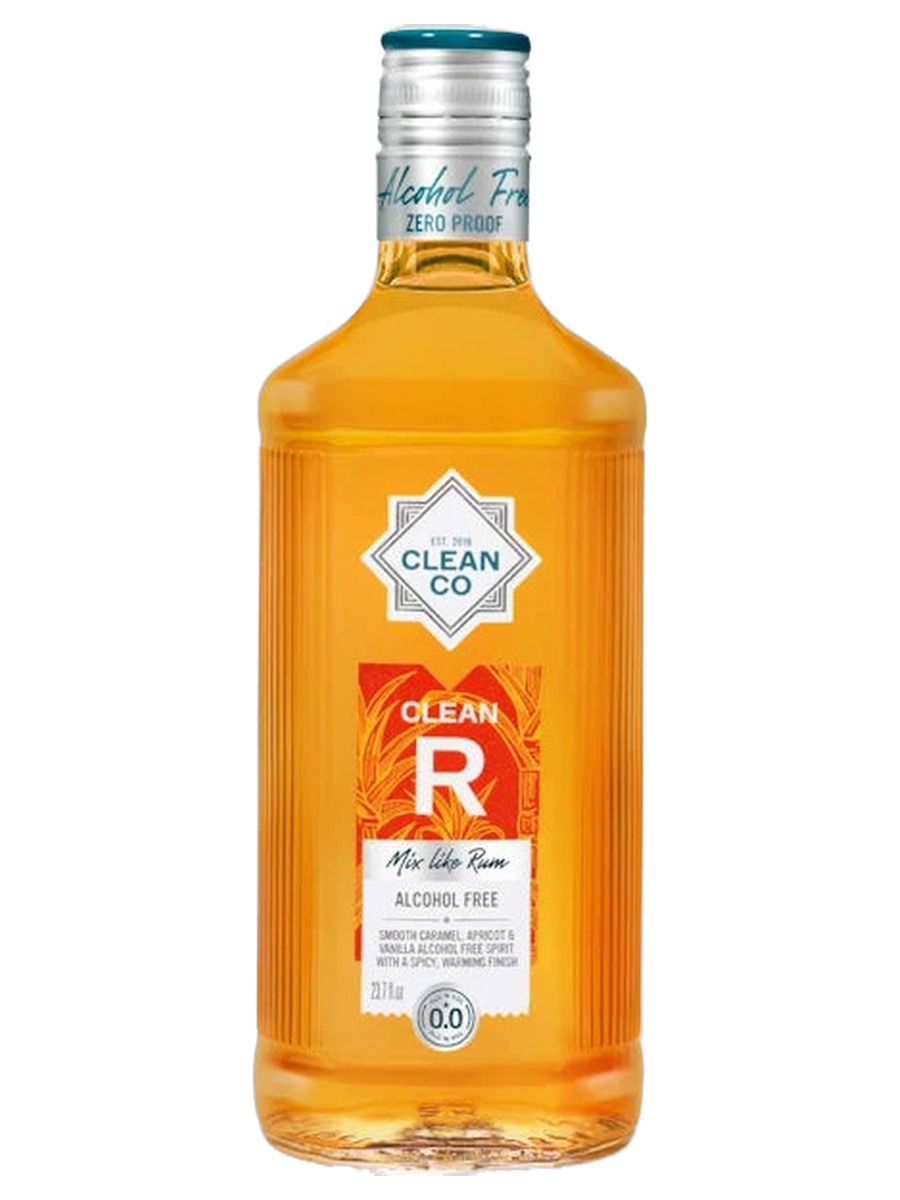 CleanCo Clean R alcohol-free spiced rum alternative, 23.7 fl oz, 0.0% alc/vol