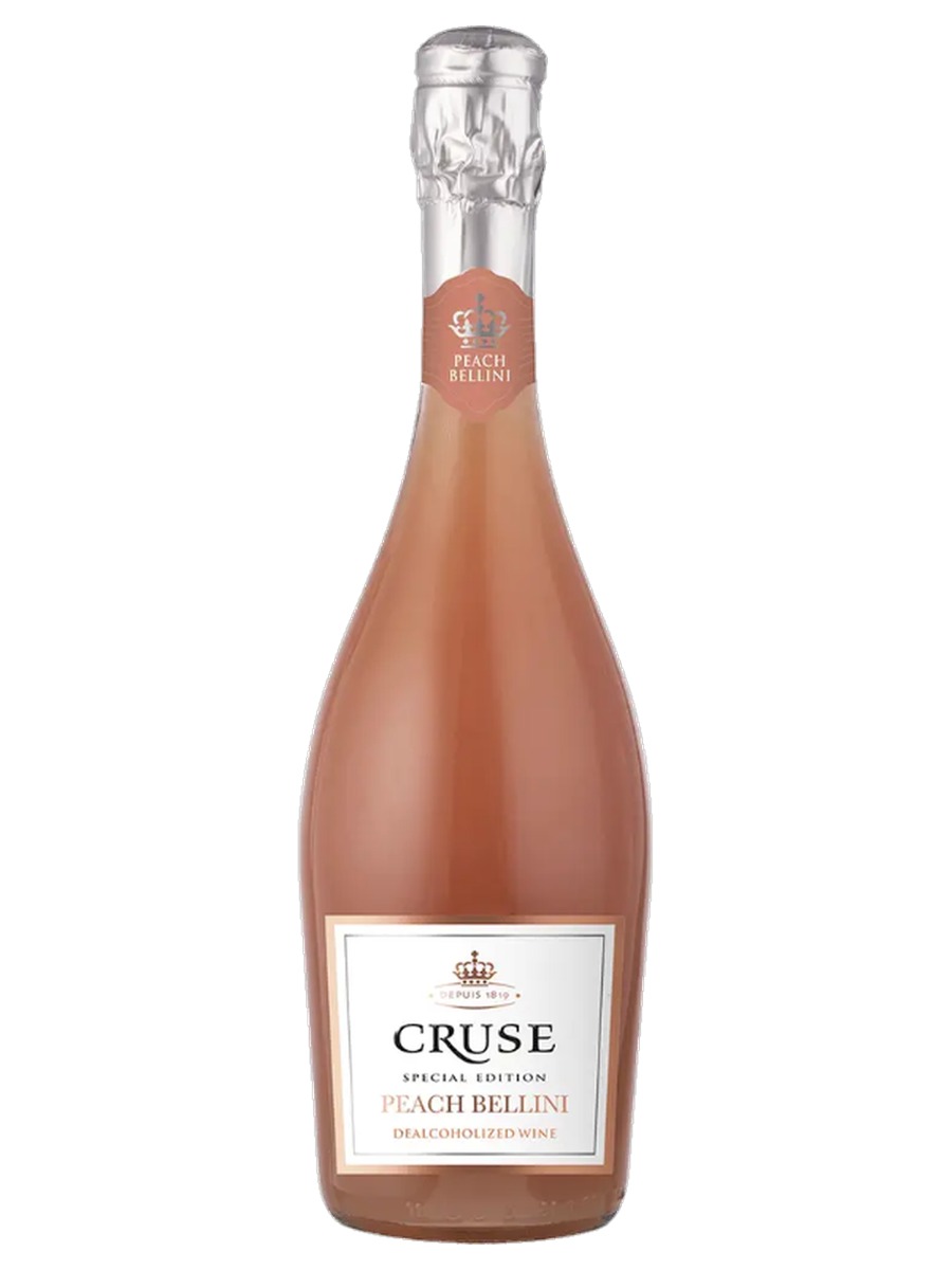 Cruse Special Edition Peach Bellini dealcoholized wine bottle