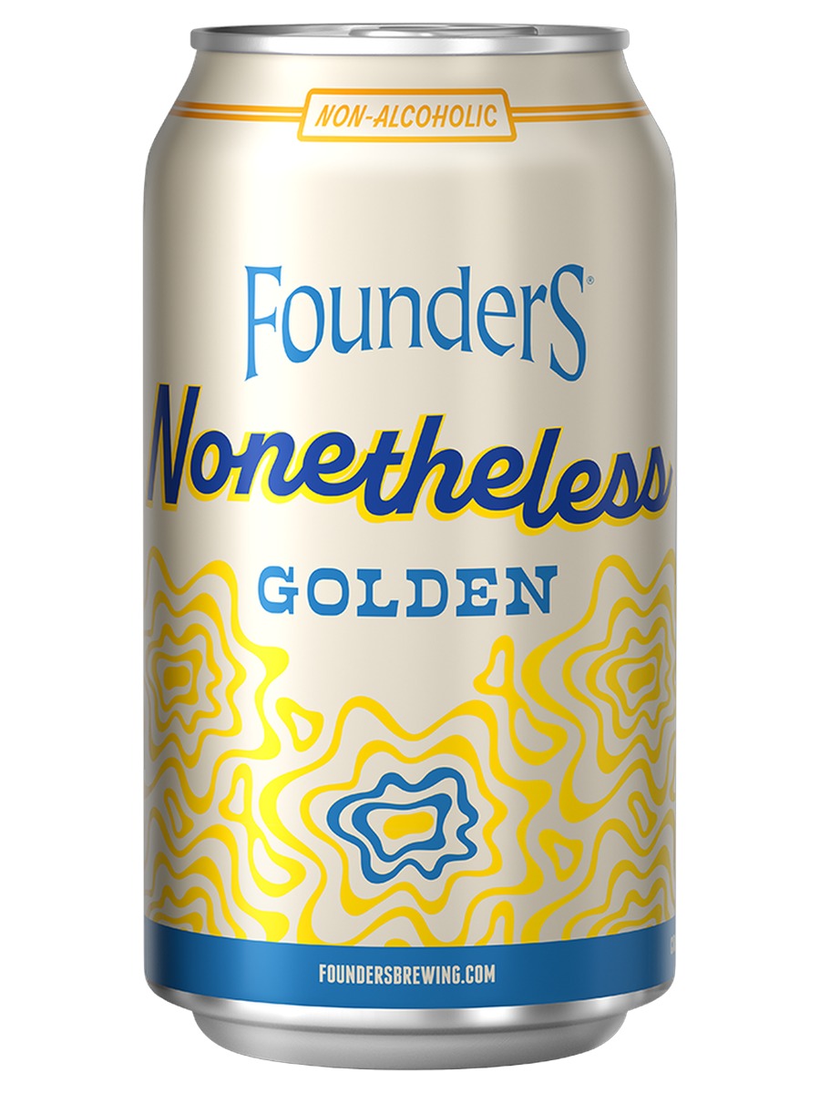 Founders Nonetheless Golden 12 oz non-alcoholic beer can