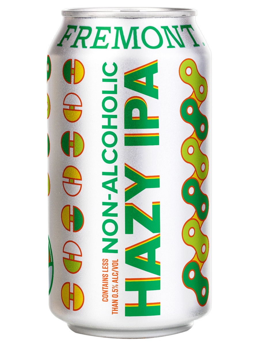 Fremont Non-Alcoholic Hazy IPA can, less than 0.5% alc/vol