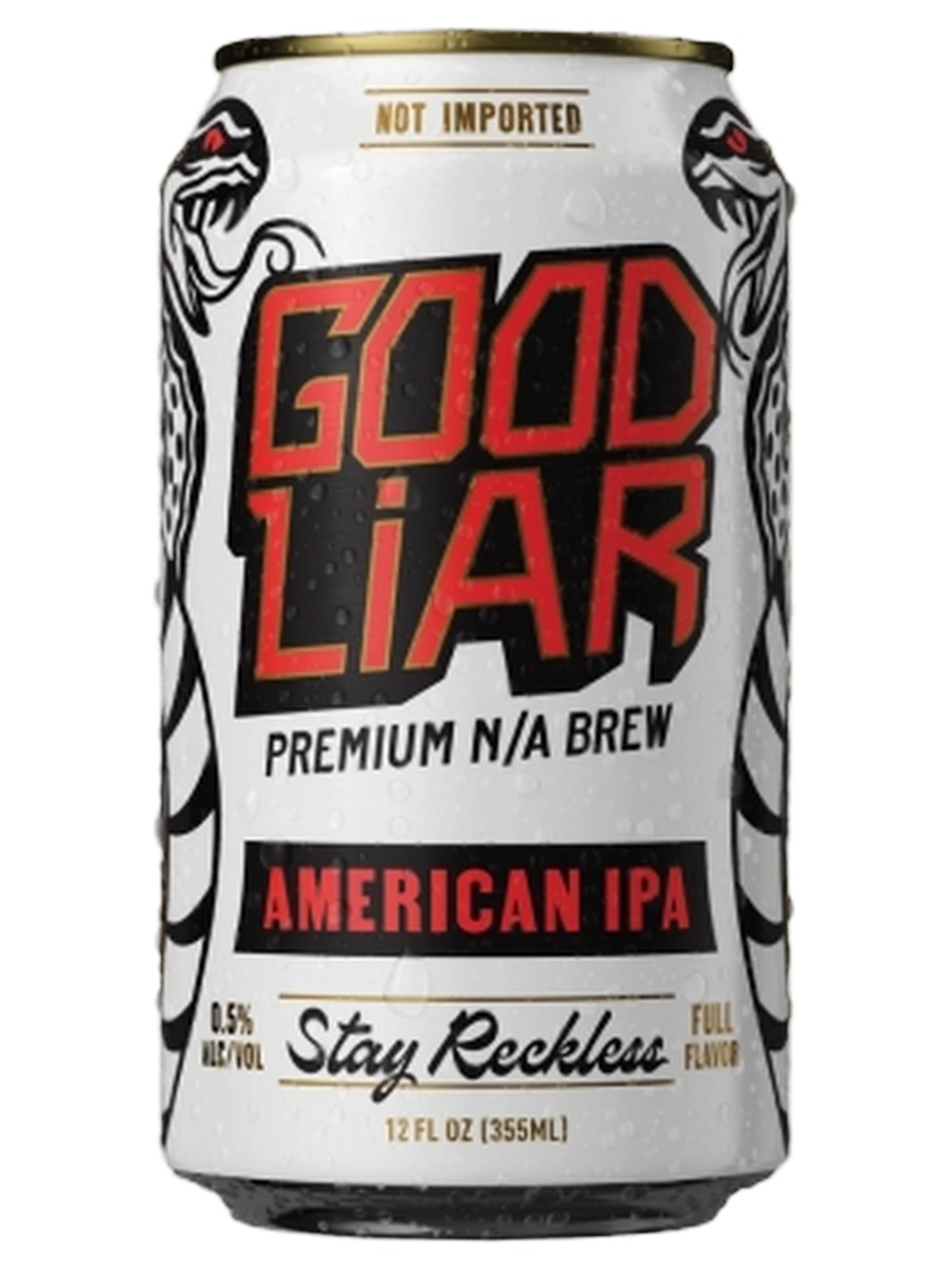 Good Liar American IPA, one 355 ml can with the full front label