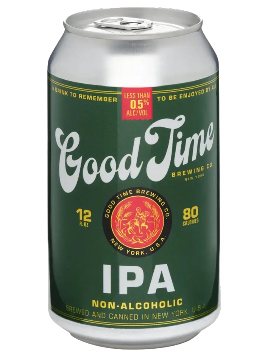 Good Time Brewing non-alcoholic IPA can, less than 0.5% alc/vol, 12 fl oz
