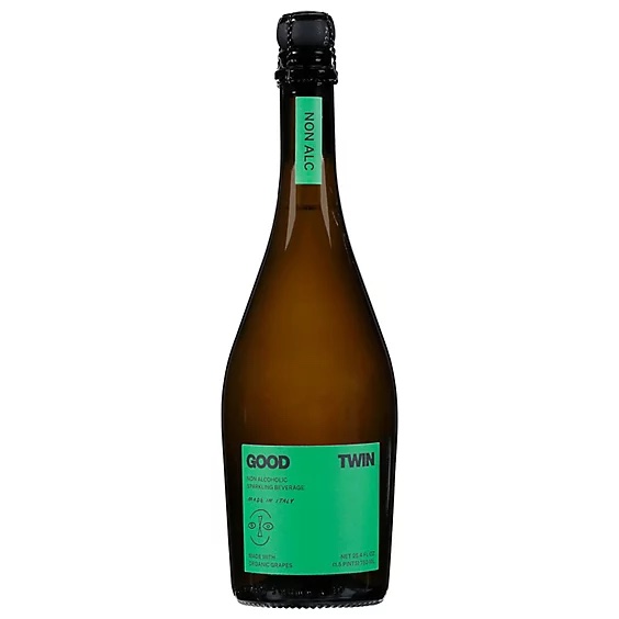 Good Twin non-alcoholic sparkling bottle, made in Italy