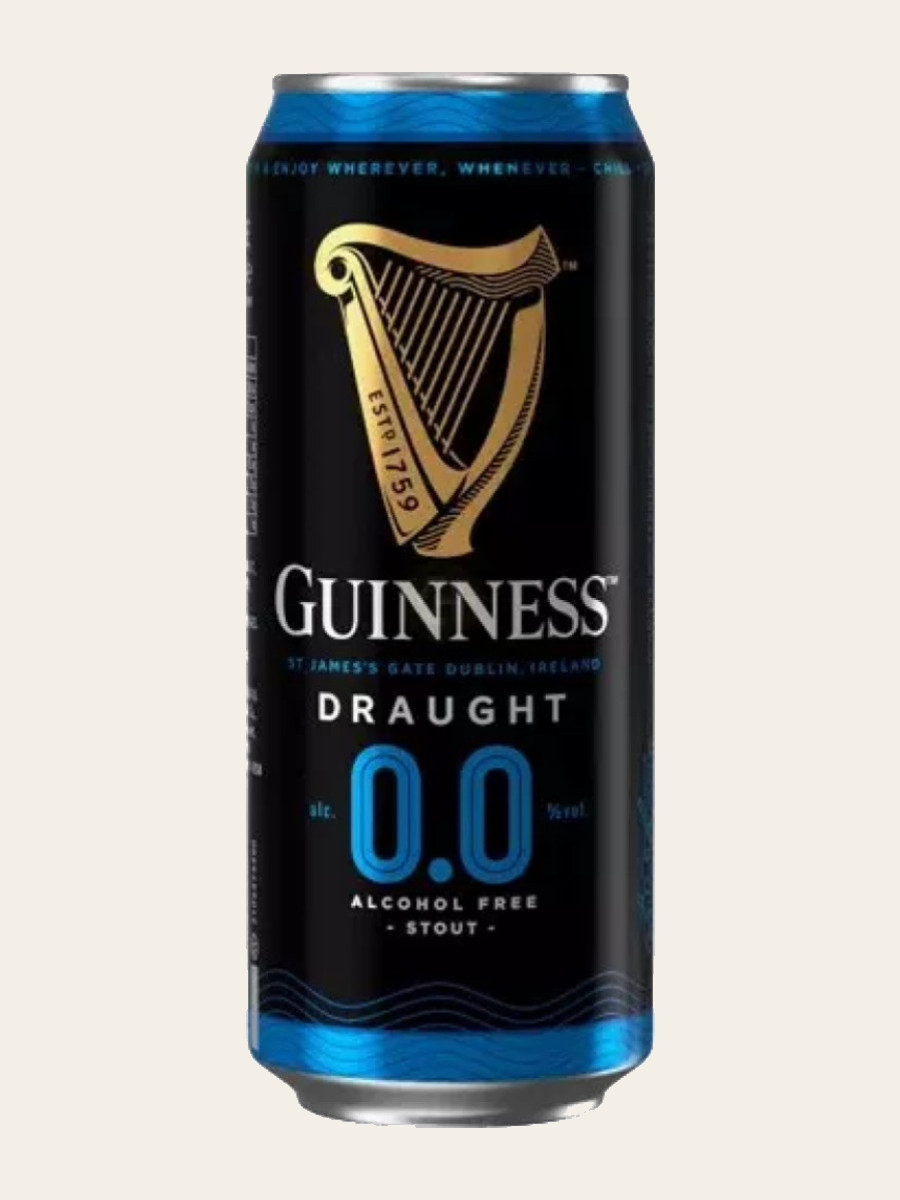 Guinness 0.0 Draught alcohol-free stout can