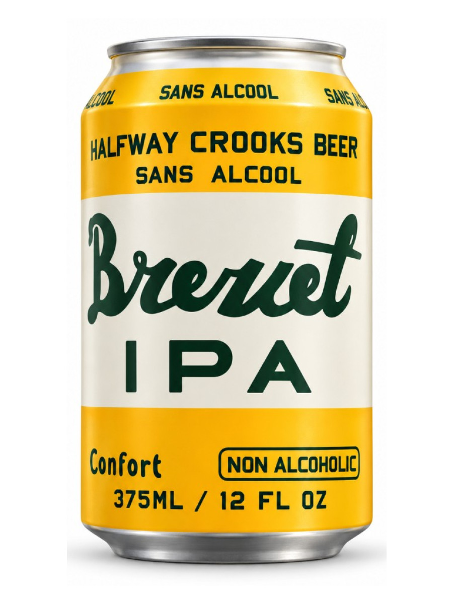 Halfway Crooks Brevet IPA 375ml can