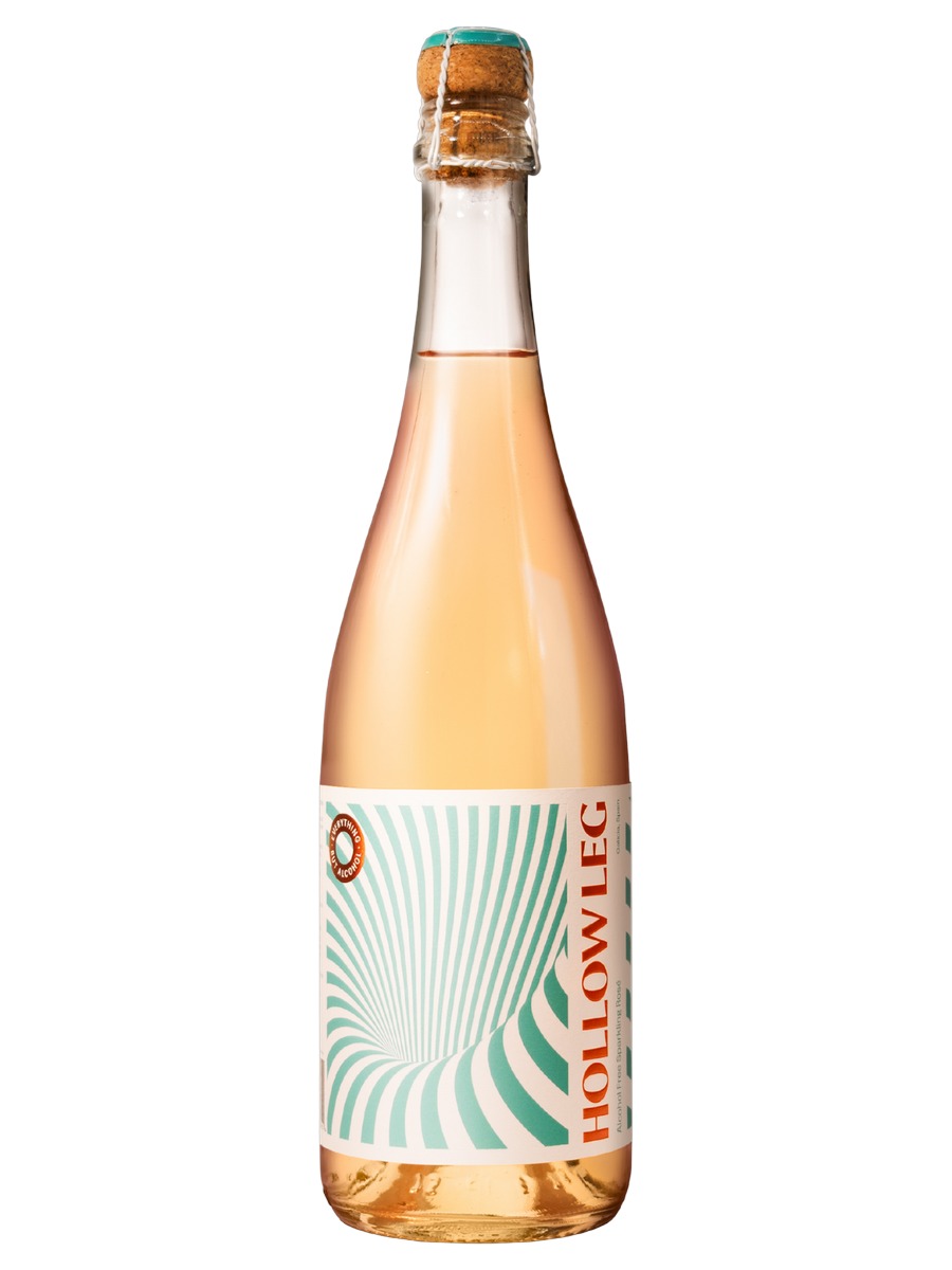 Hollow Leg alcohol-free Sparkling Rosé wine bottle