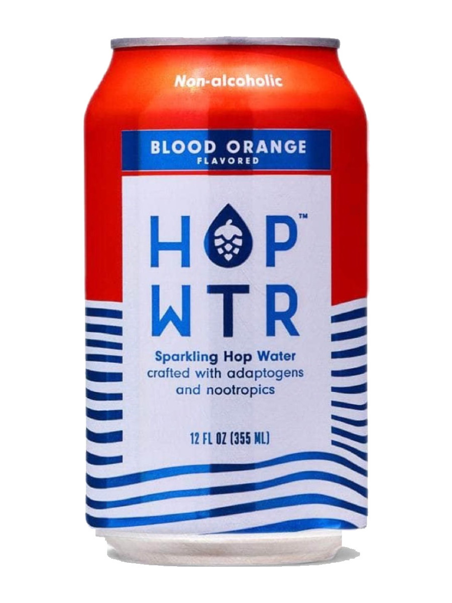 HOP WTR Blood Orange cans
