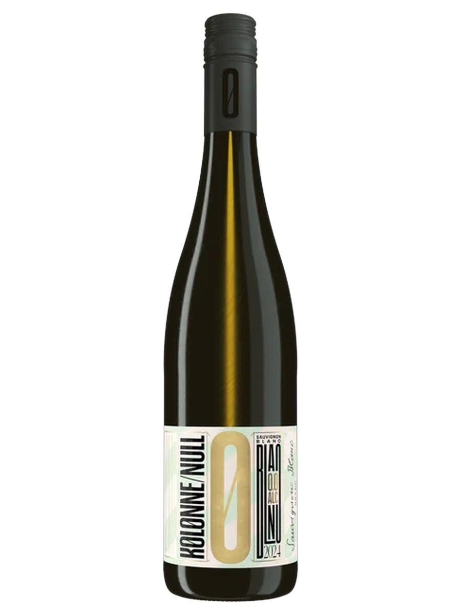 Kolonne Null Sauvignon Blanc 2024 bottle, dark glass with a cream KOLONNE/NULL 0 label