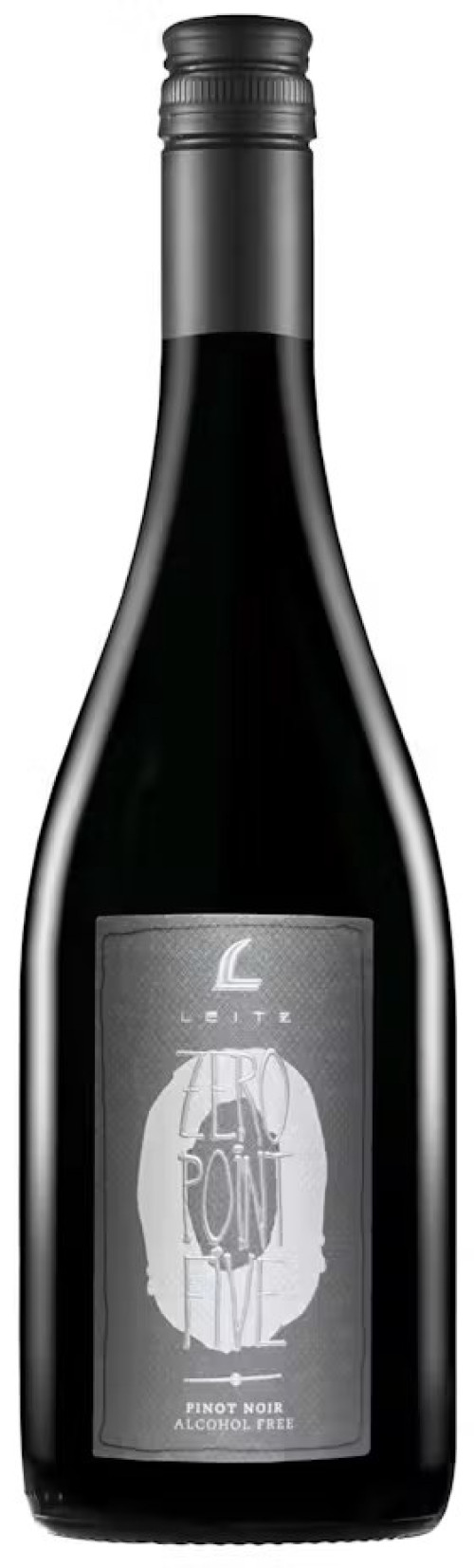 Josef Leitz Zero Point Five Pinot Noir bottle, labeled alcohol free