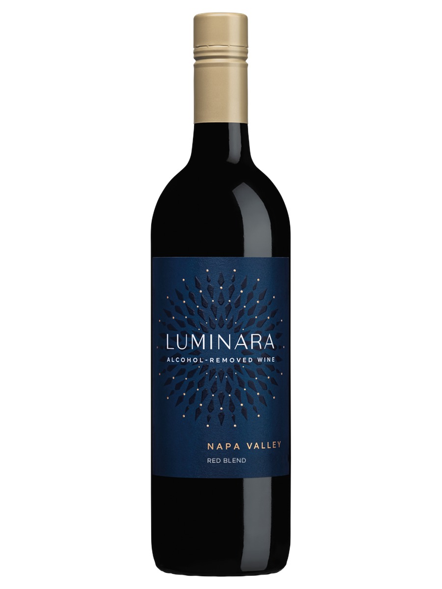 Luminara alcohol-removed Napa Valley Red Blend, blue-label bottle