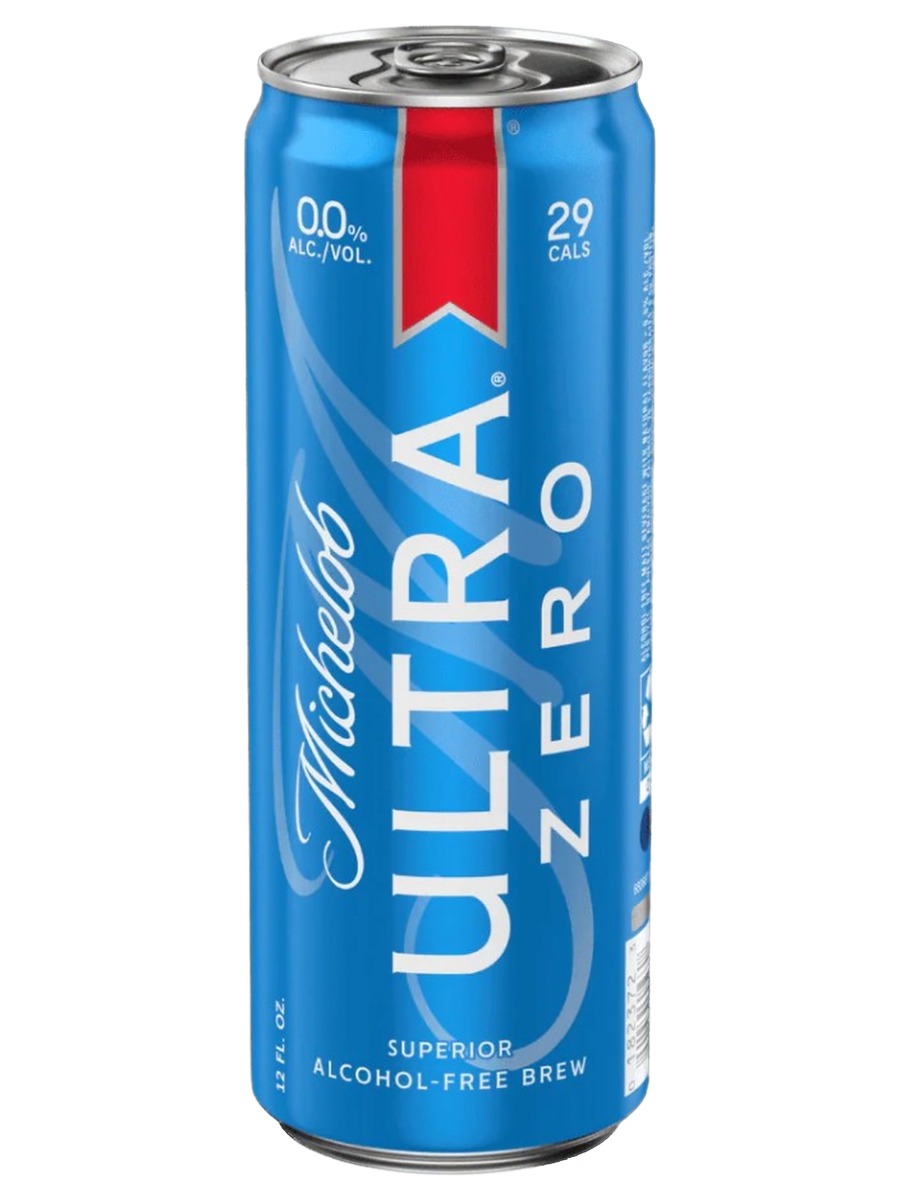 Michelob ULTRA Zero can, 0.0% alc/vol, 29 calories, 12 fl oz