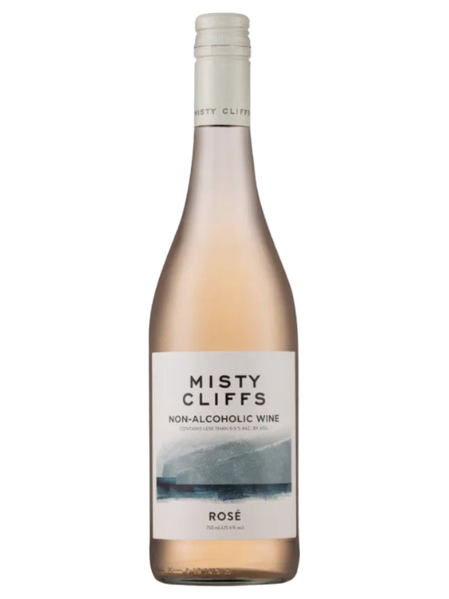 Misty Cliffs Non-Alcoholic Rosé wine bottle