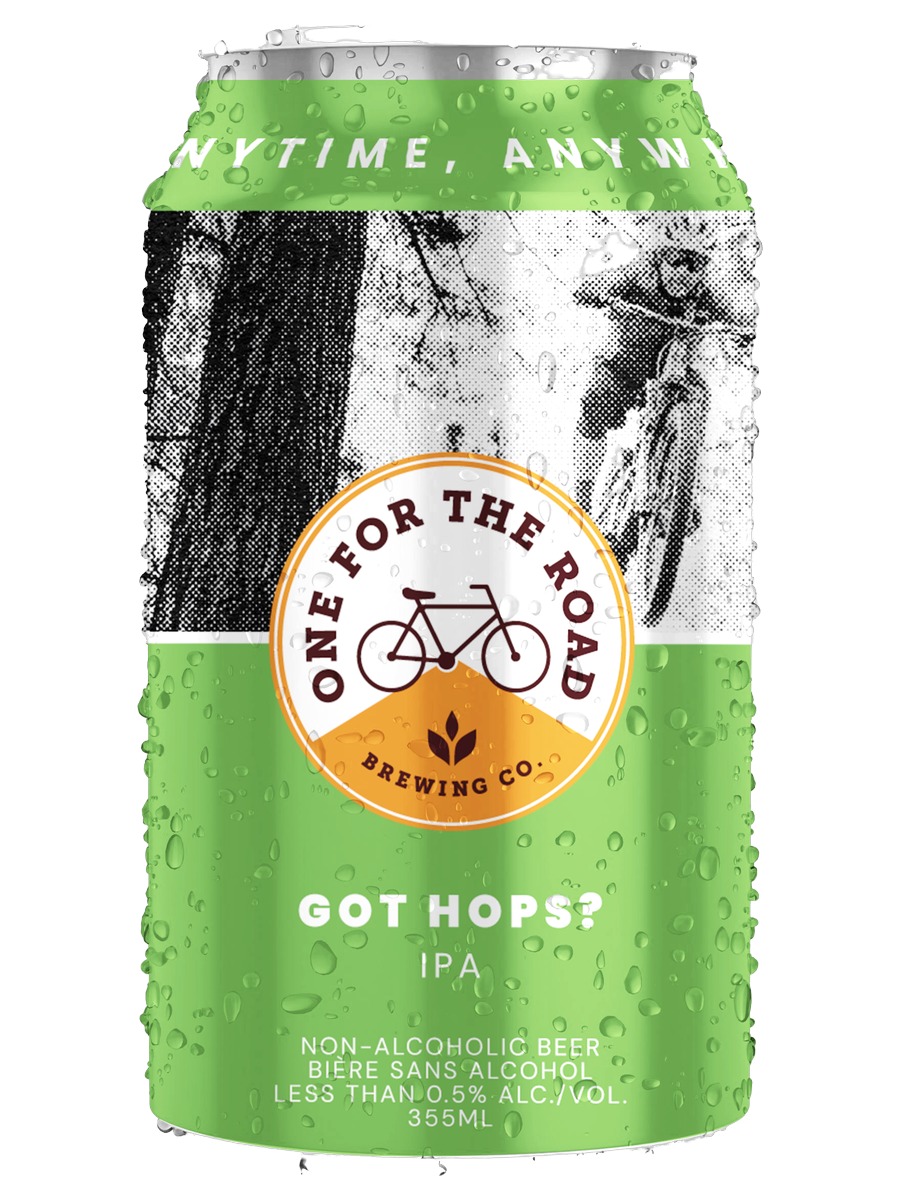 One for the Road Got Hops? IPA, one green 355 ml can