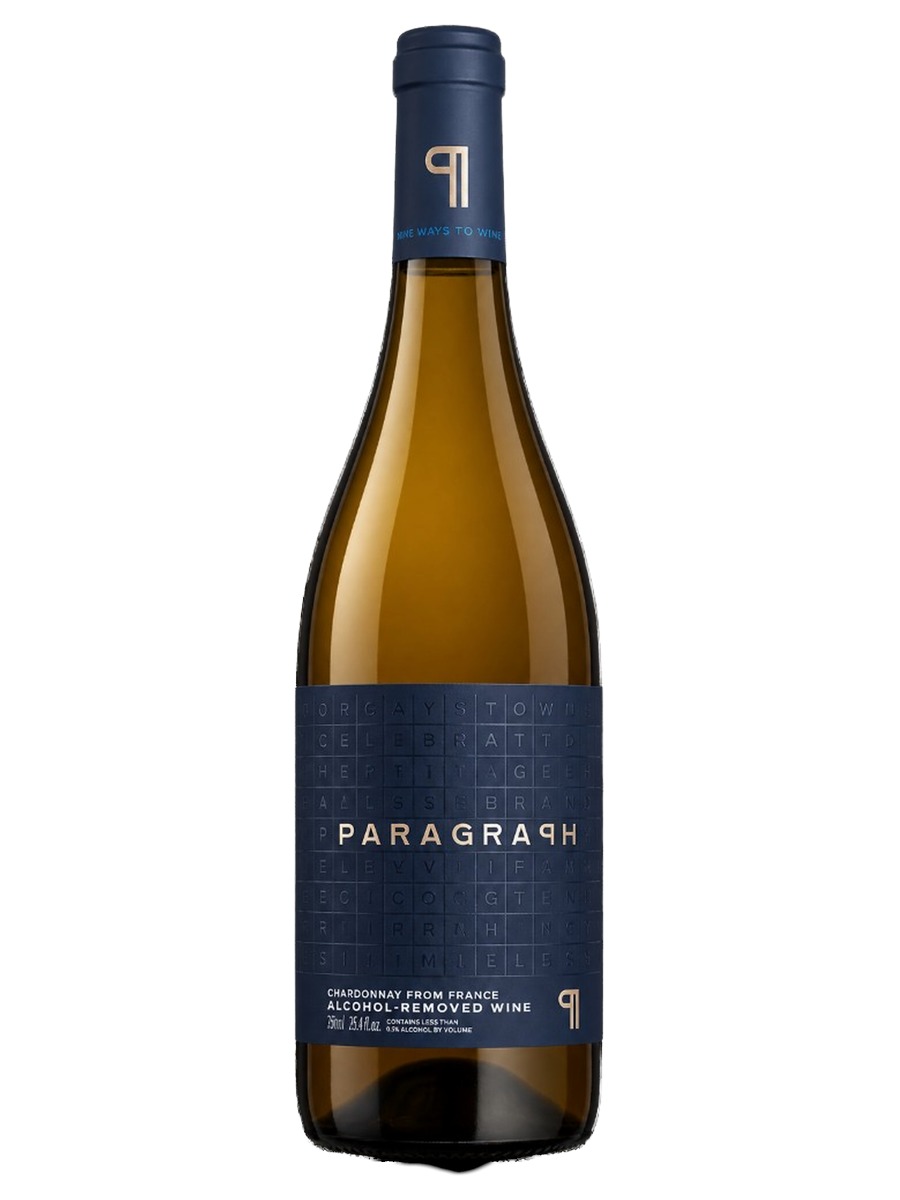 Paragraph Chardonnay alcohol-removed wine bottle