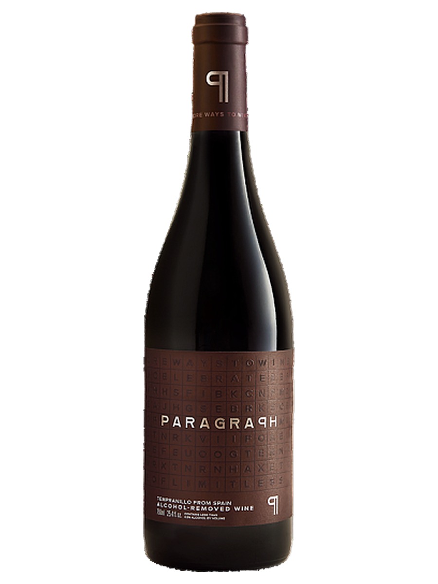 Paragraph Tempranillo alcohol-removed wine bottle