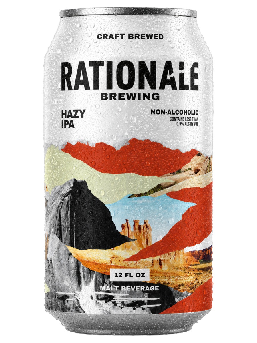 RationAle Hazy IPA can, less than 0.5% alc by vol, 12 fl oz
