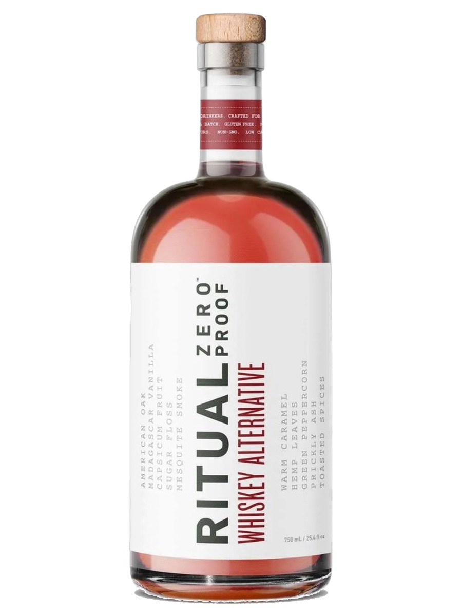Ritual Zero Proof Whiskey Alternative bottle, 750 ml