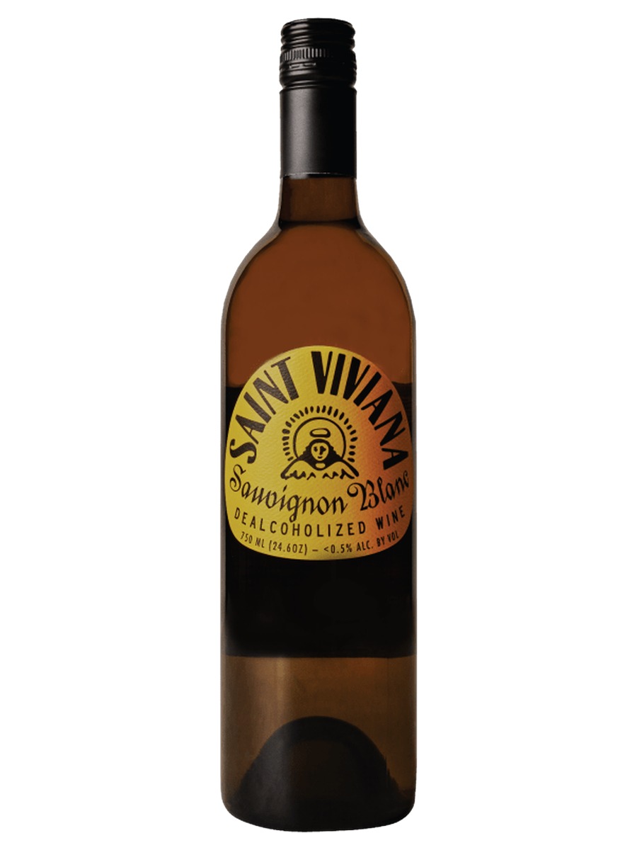 Saint Viviana Sauvignon Blanc bottle labeled Dealcoholized Wine, less than 0.5% ABV, 750 ml