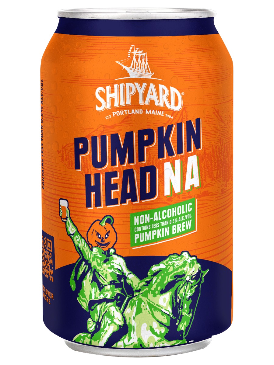 Shipyard Pumpkinhead NA, one 12 oz can with its front label