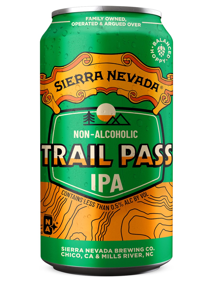 Sierra Nevada Trail Pass Hazy IPA can, less than 0.5% alc by vol