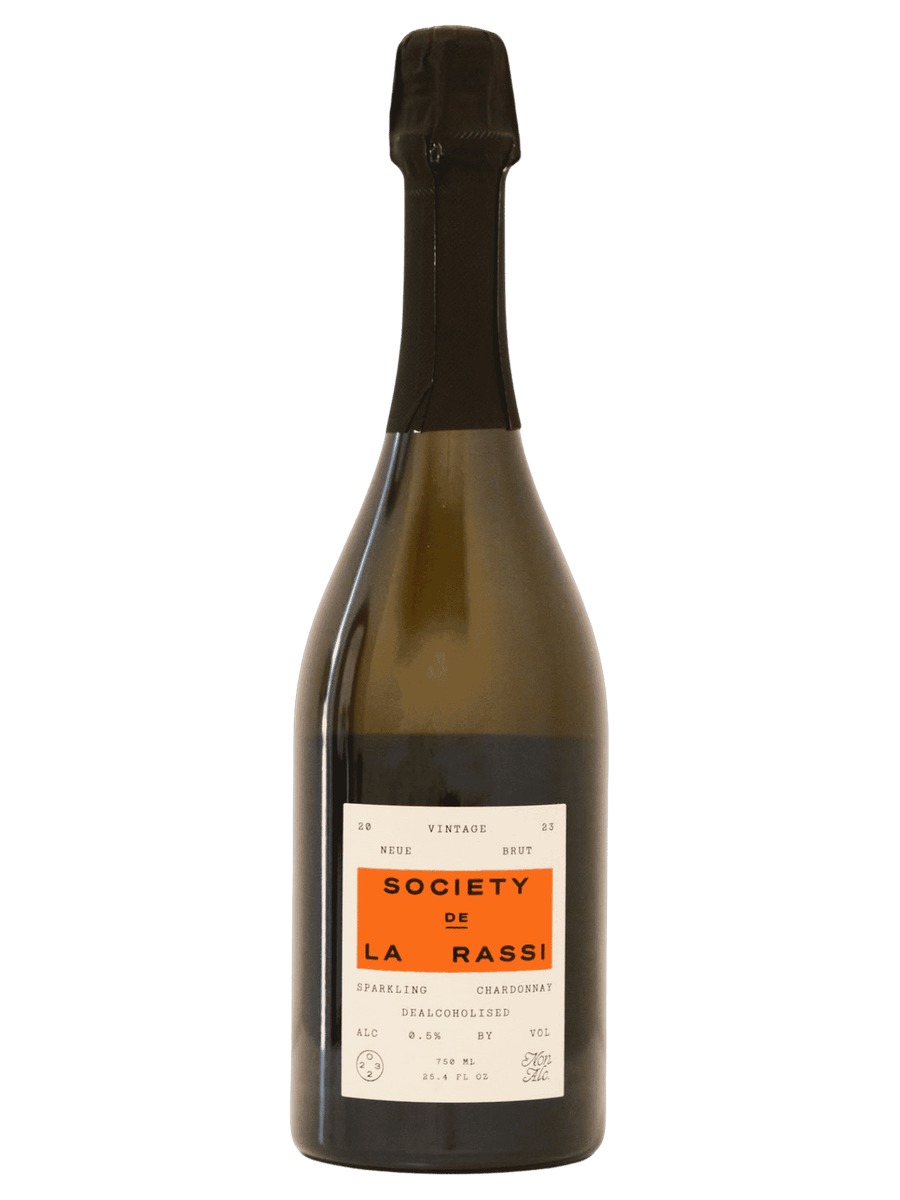 Society De La Rassi 2023 Neue Brut dealcoholised sparkling Chardonnay bottle