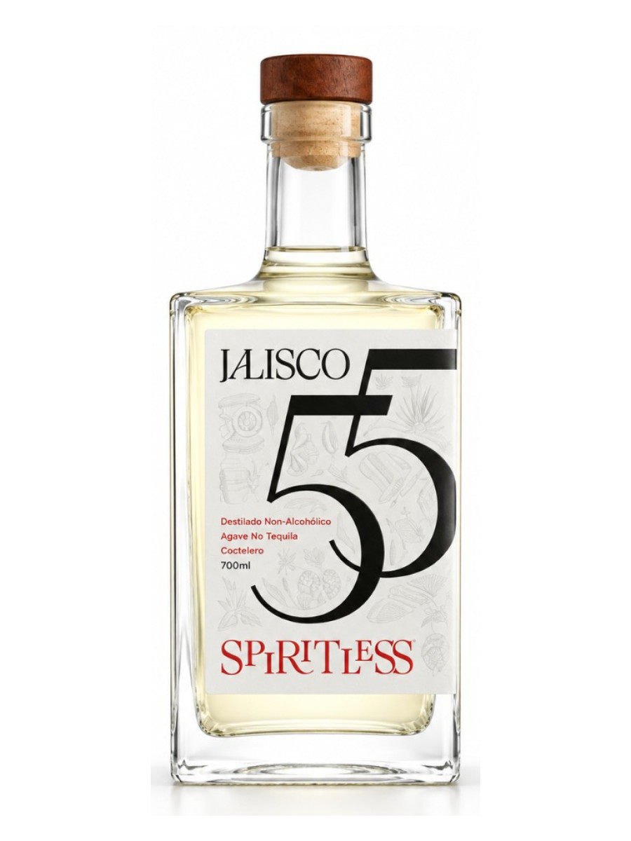 Spiritless Jalisco 55 tequila bottle