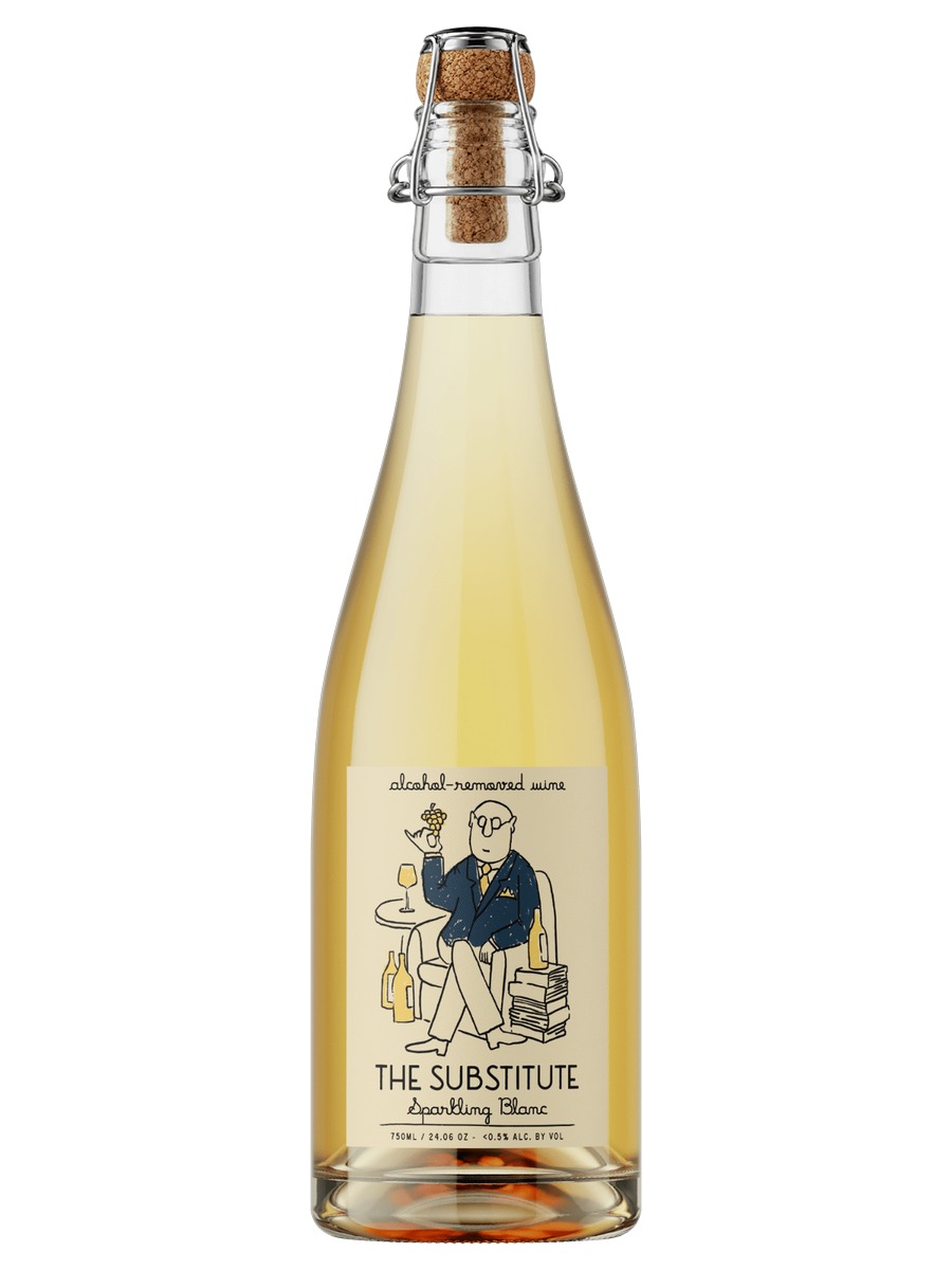 The Substitute Sparkling Blanc alcohol-removed wine bottle