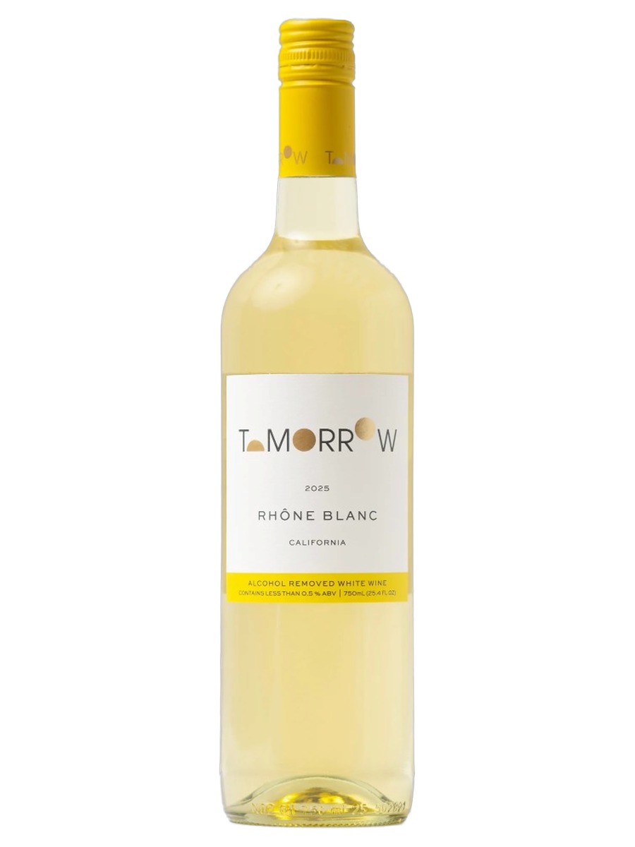 Tomorrow Cellars 2025 Rhône Blanc bottle, alcohol-removed white wine