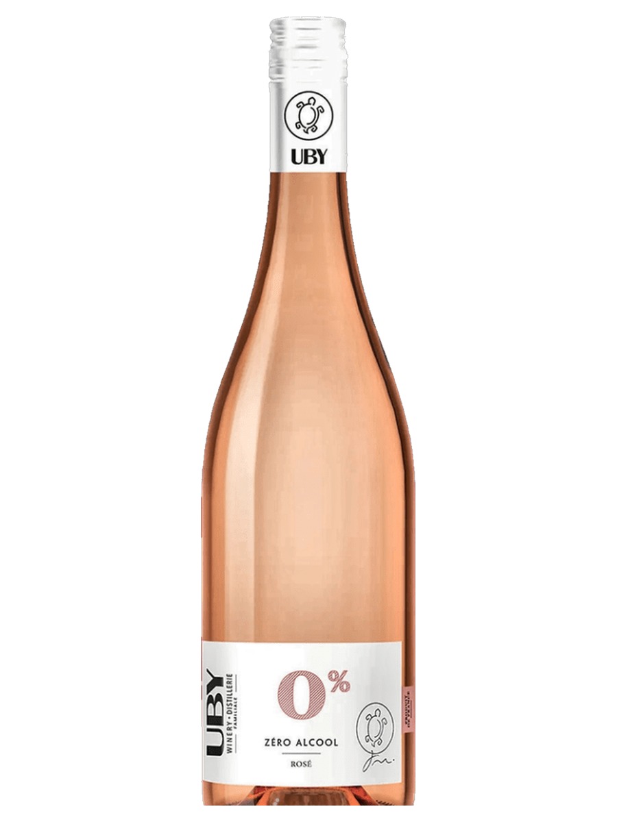 UBY 0% Zéro Alcool Rosé non-alcoholic wine bottle